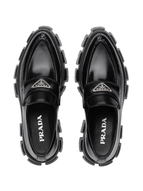 real Prada monolith loafers